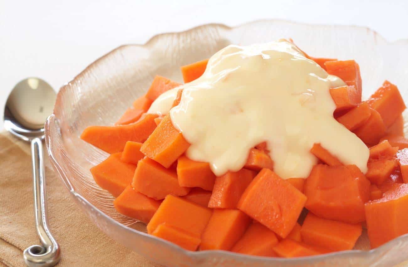 papaya en el embarazo - ensalada de papaya con yogurt